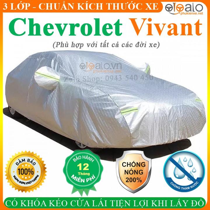 Bạt Phủ Ô Tô Chevrolet Vivant Cao Cấp 3 Lớp Chống Nắng Nóng Chống Nước Chống xước | OTOALO