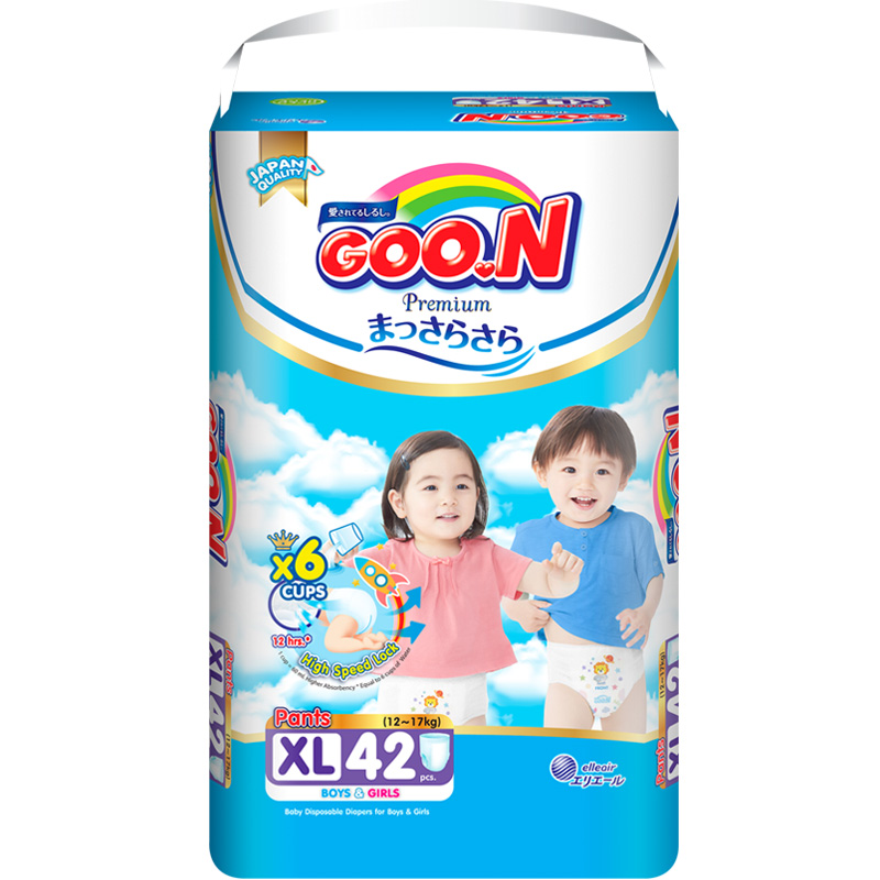 Tã quần Goon Premium size XL42 cho bé 12-17kg