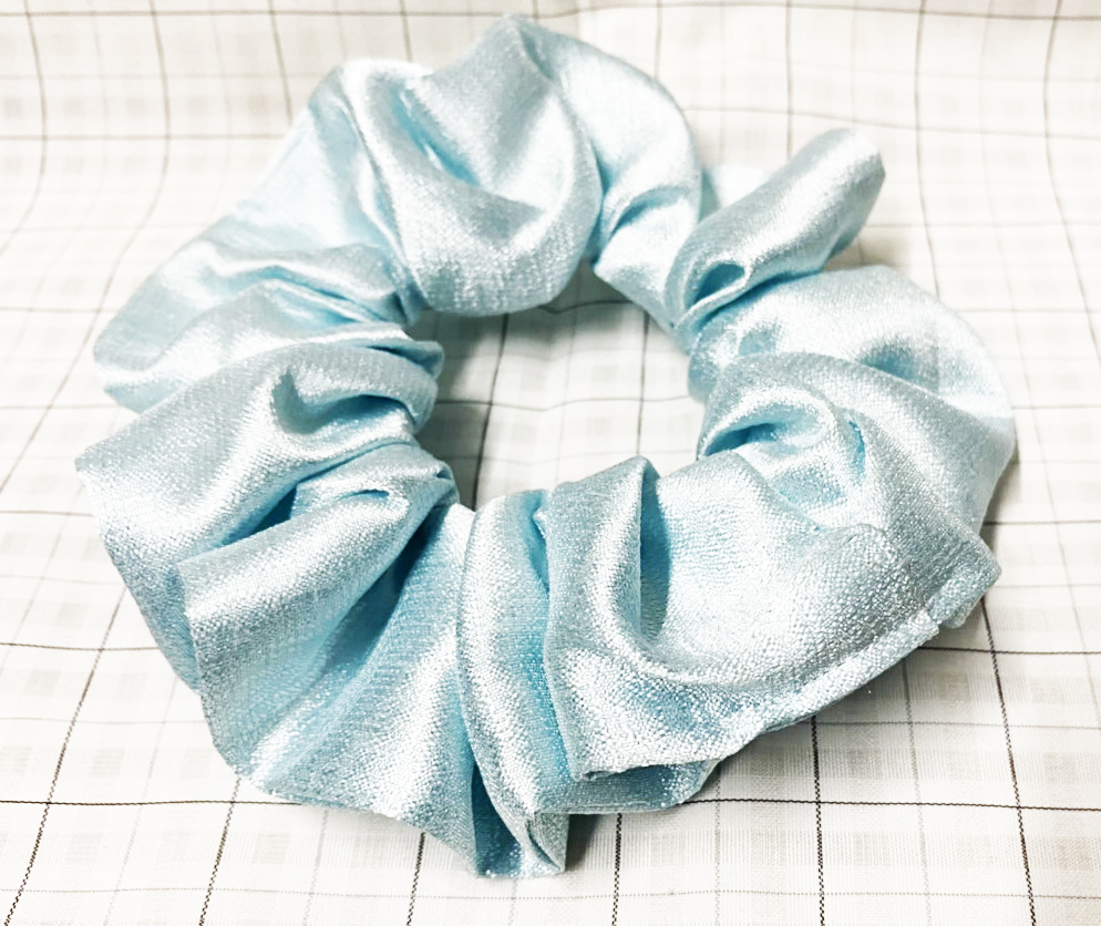 Cột tóc scrunchies vải dày màu xanh ngọc cực sang, đeo cột tóc đều đẹp - loại big size (mẫu mới )