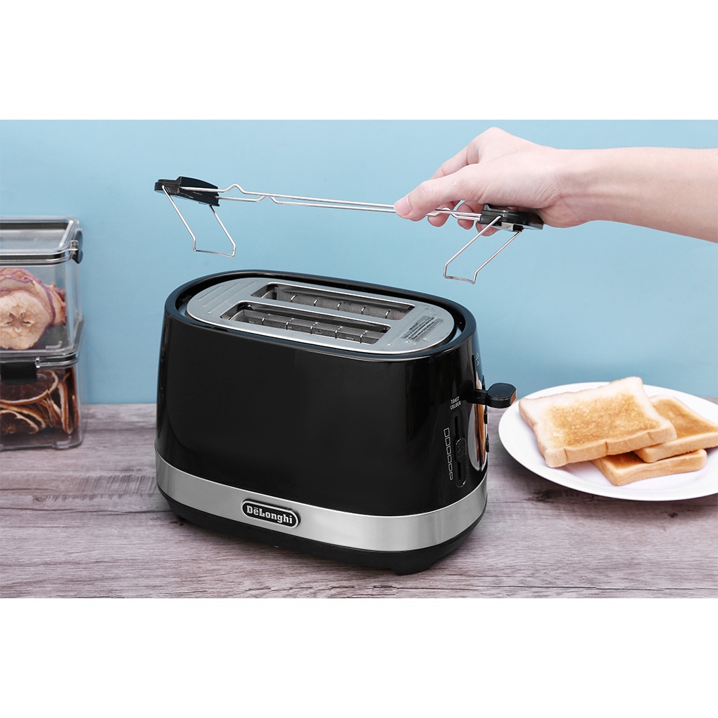 Máy Nướng Bánh Mì Delonghi CTLA2103.BK (800W) - Đen - Hàng chính hãng