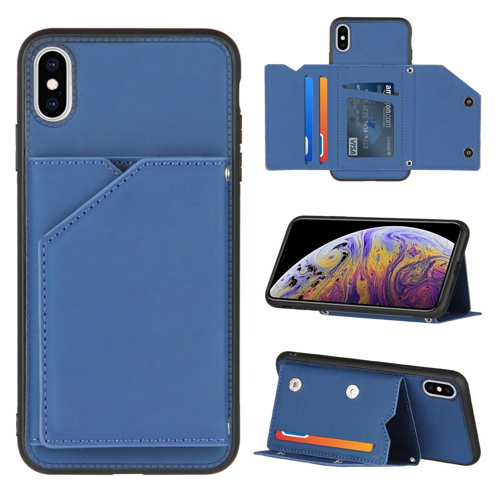 Ốp lưng điện thoại dạng ví da có ngăn đựng thẻ cho iPhone X XS Max XR SE 2020 iPhone 8 iPhone 7 Plus
