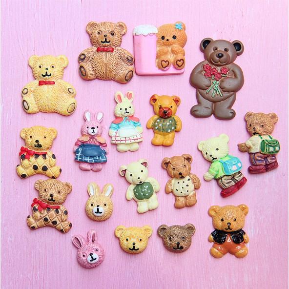 Chuyên Charm * Các mẫu charm gấu bông thích hợp trang trí post card, thiệp mời, khung tranh, DIY