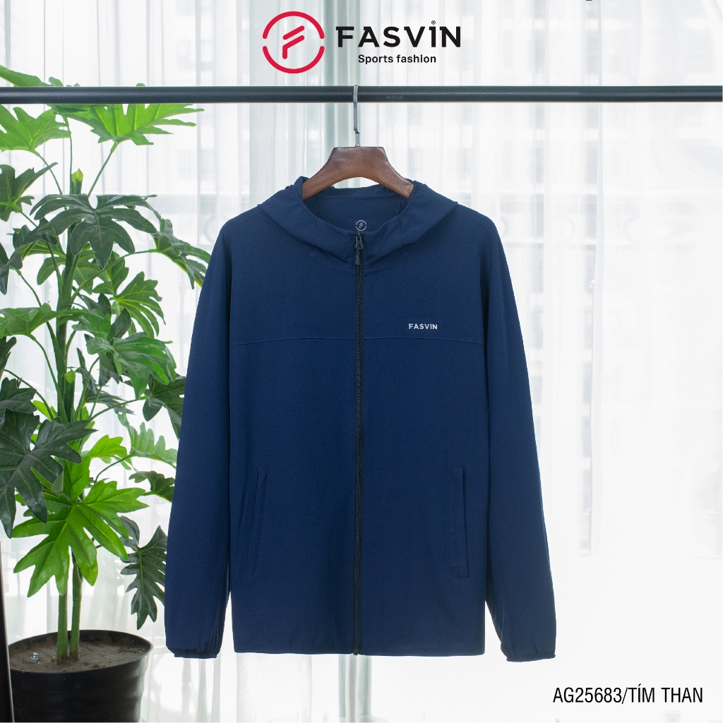 Áo Khoác Gió Nam Fasvin 01 Lớp Có Mũ Chất Liệu Cao Cấp, Cản Bụi, Cản Gió, Giữ ấm AG25683.HN