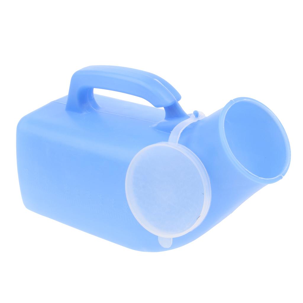 Males Urine Containers Toilet Bucket Chamber Hospital Pee Potty with Lid / Mobility & Daily Living Aids / Bedpans & Urinals - 1000ml