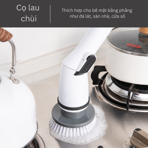 Máy cọ rửa đa năng với 3 đầy chải đánh mọi vết bẩn nhà tắm, nhà bếp, các vết bẩn khó chùi rửa- Y0-2