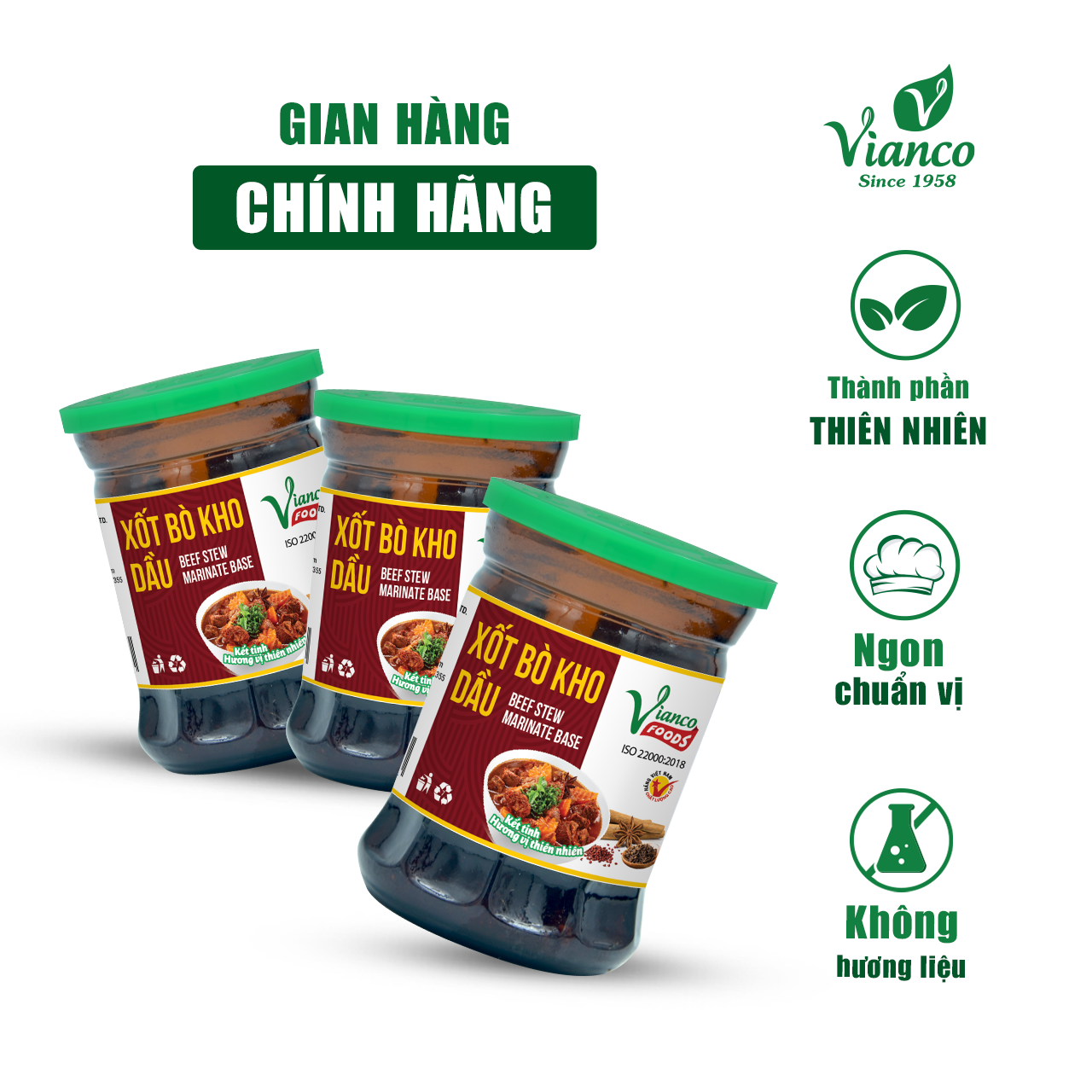Combo 3 ly Xốt Bò Kho Dầu Việt Ấn 50g