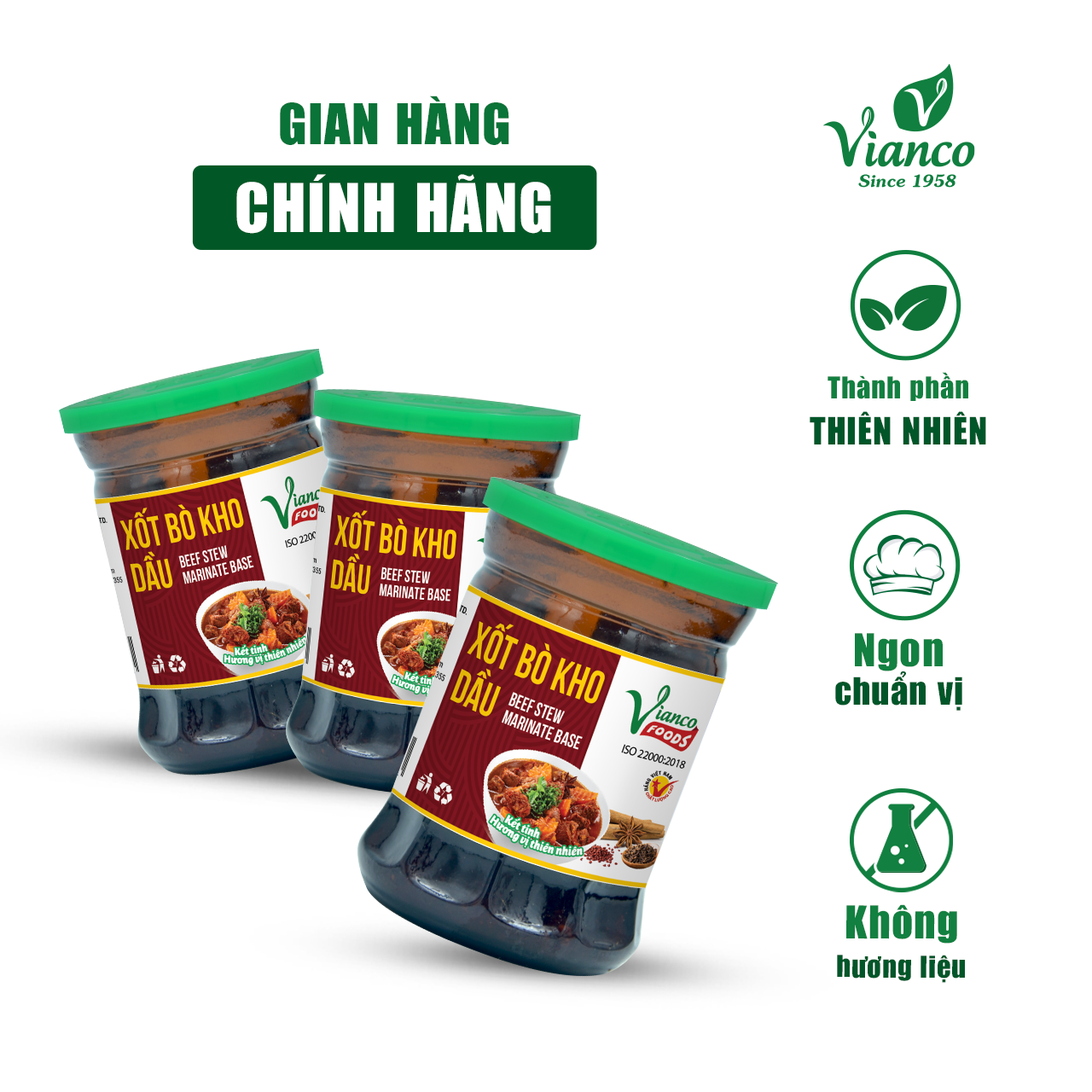 Combo 3 ly Xốt Bò Kho Dầu Việt Ấn 50g (50g/ly)