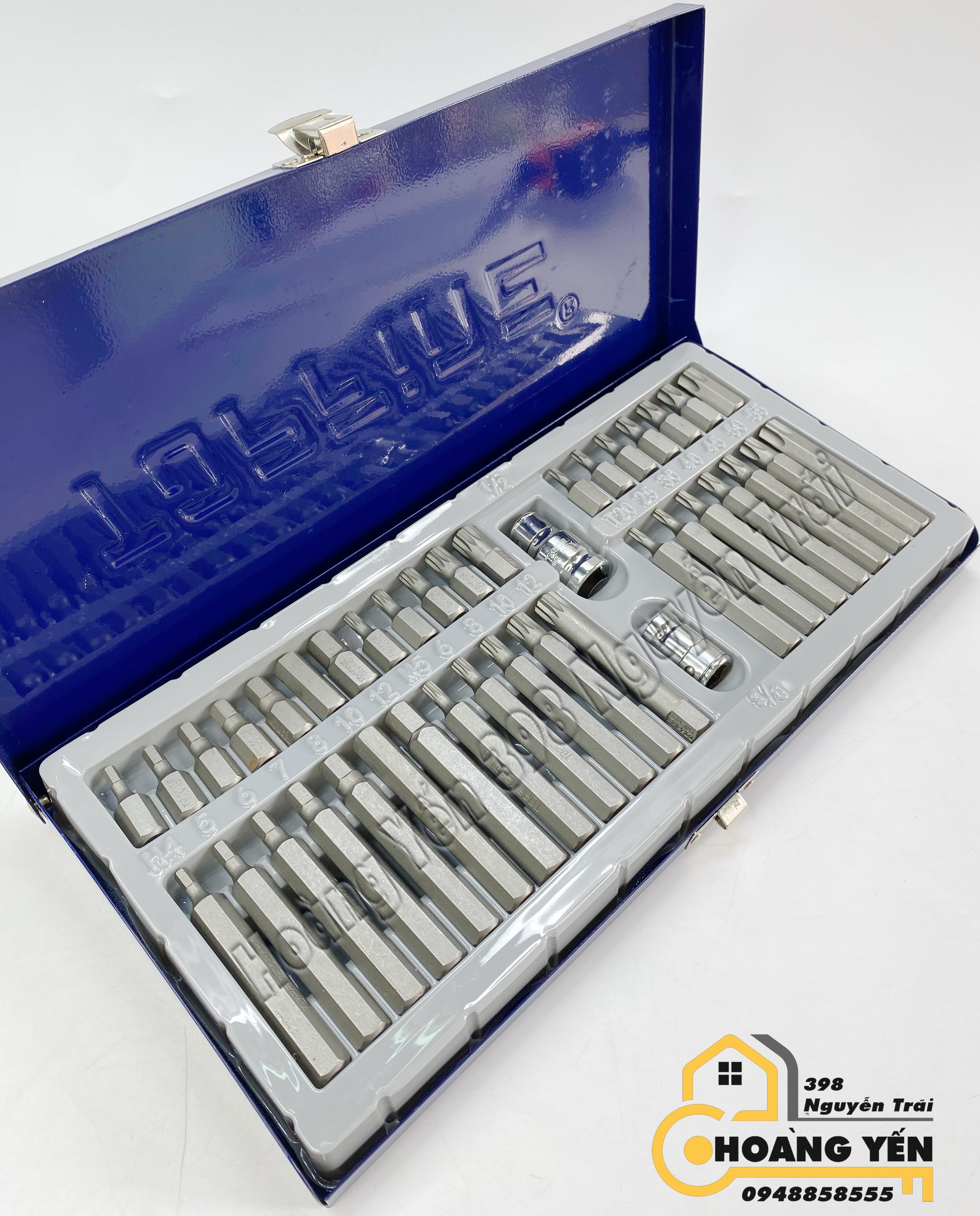 Bộ đầu mũi vít lục giác hoa thị, lục giác bông 40 chi tiết TOPFINE TF-170582 Bộ đầu mũi vít đa năng Bộ đầu lục giác đa năng