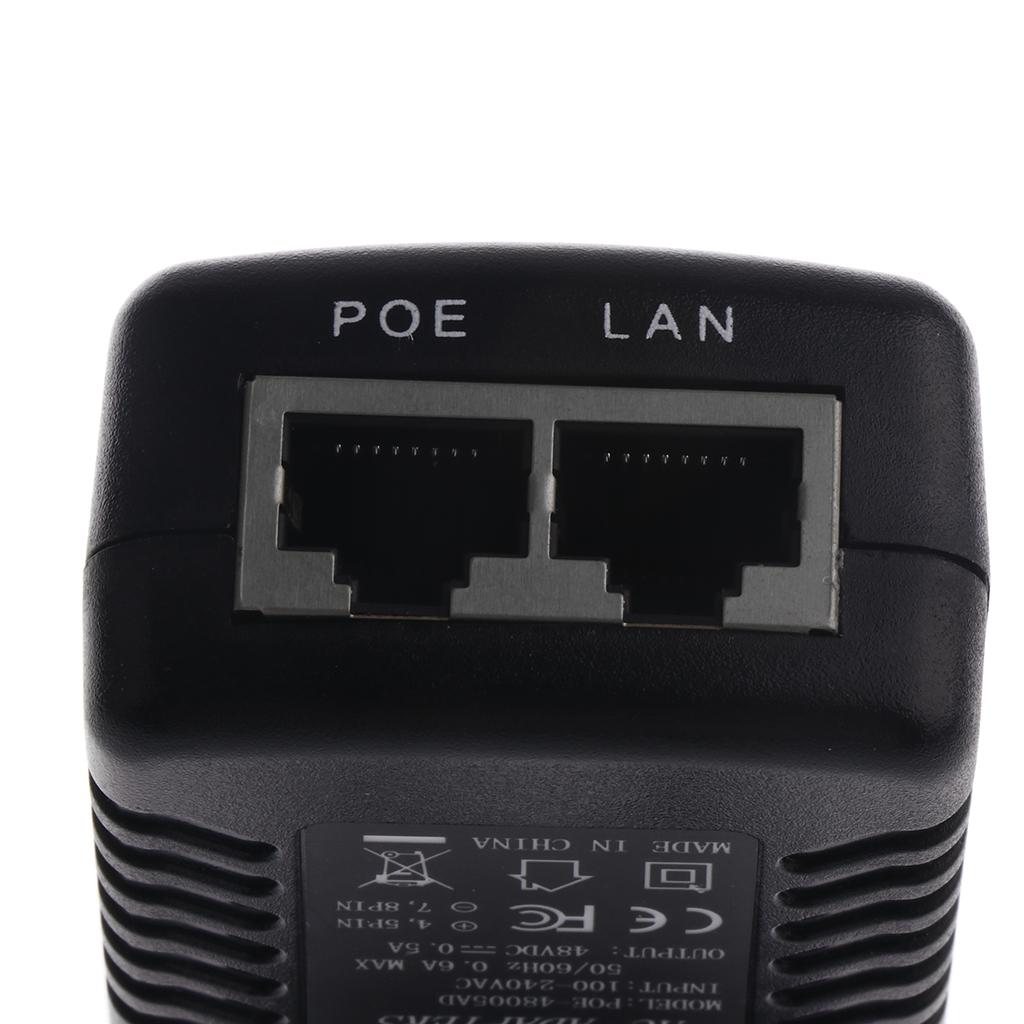 48V 0.5A PoE Injector Power Over Ethernet Adapter for 802.3 af IP Camera Wlan AP