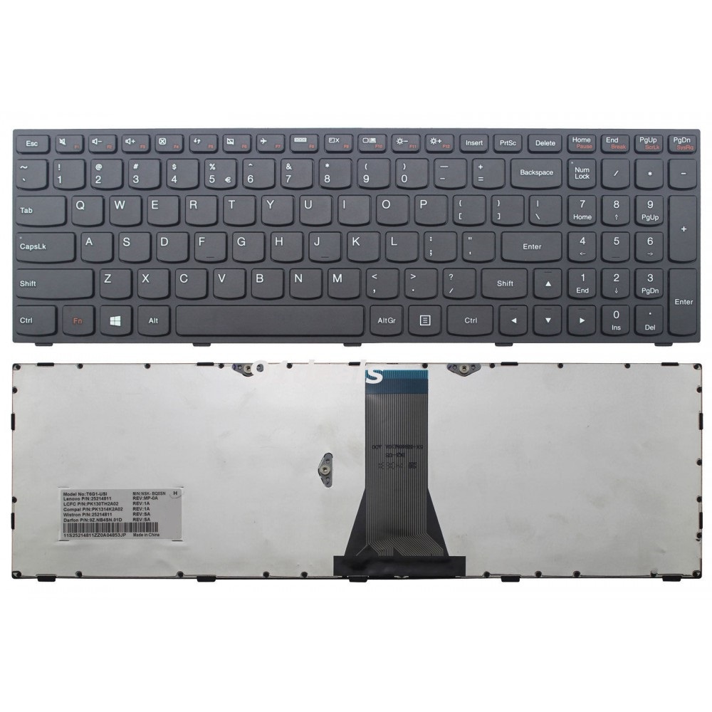 Bàn phím dành cho Laptop Lenovo IdeaPad 305-15IHW 305-15IBD 305-15IBY 305-15ABM US Keyboard 80NJ