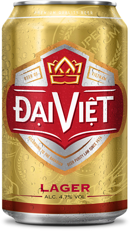 Bia Lager Đại Việt, Bia vàng sản xuất theo công nghệ Bia Đức, không hóa chất, đậm vị bia việt.
