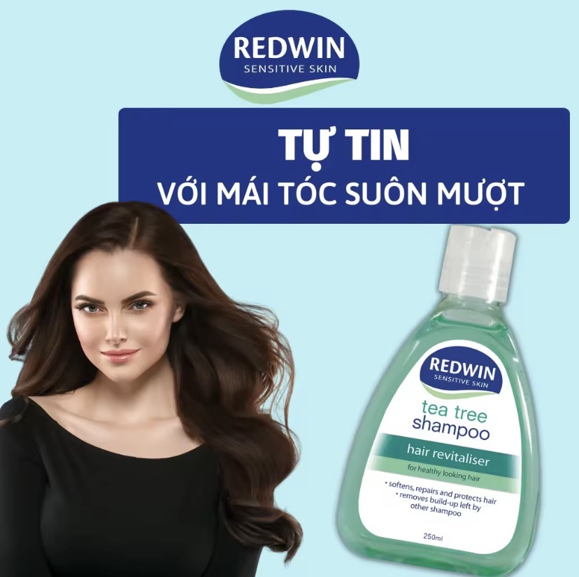 Dầu Gội Redwin Tea Tree Shampoo Trị Gàu Phục Hồi Hư Tổn 250ml