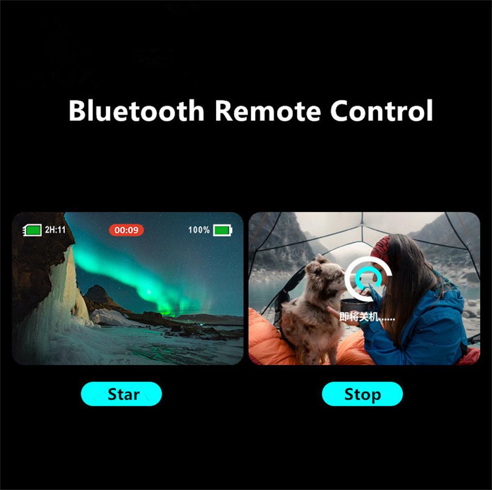 Điều Khiển Từ Xa Bluetooth 80M Cho GoPro Hero 11 10 9 8 Max Có Dây Đeo Cổ Tay Cho Điện Thoại Thông Minh Phụ Kiện Camera Hành Động