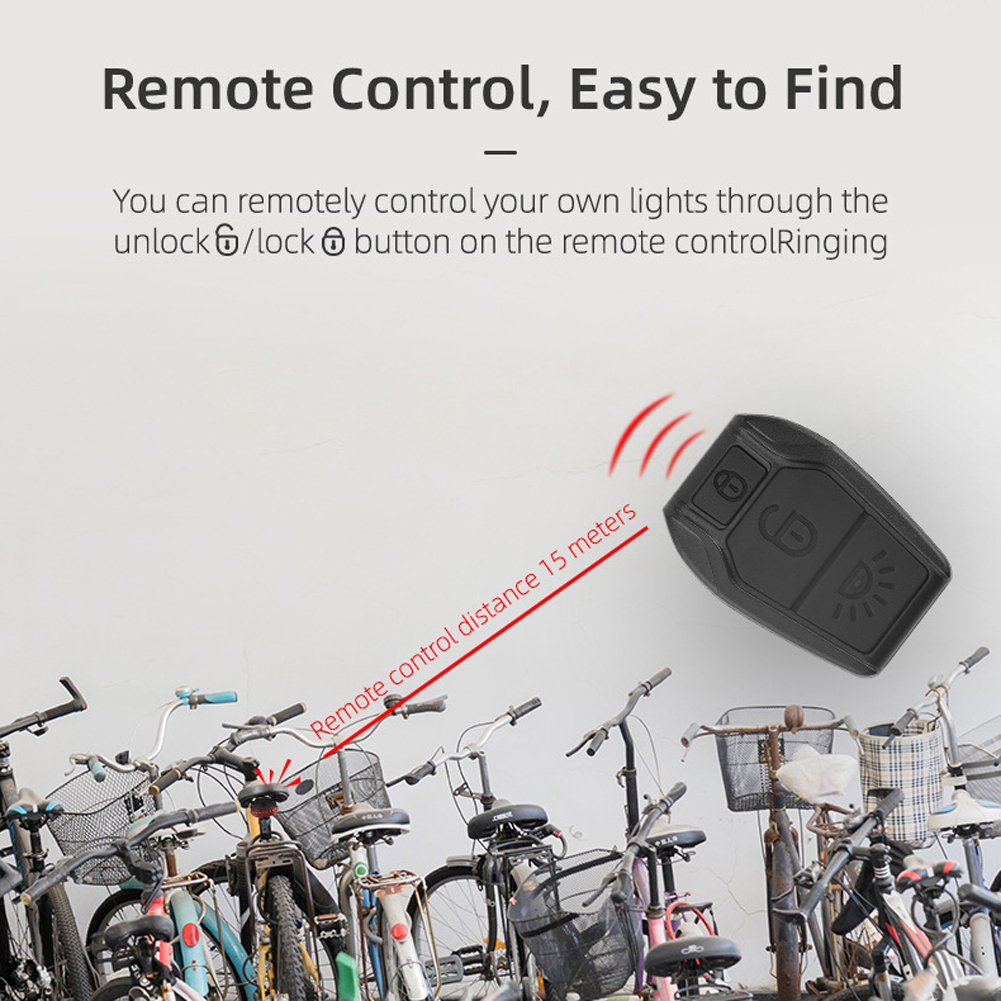 Đèn Đuôi Xe Đạp Điều Khiển Không Dây Chống Thấm Nước