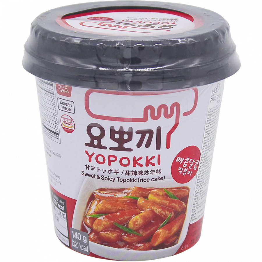 Bánh gạo Hàn Quốc YOPOKKI vị Cay ngọt (Hộp 140g)