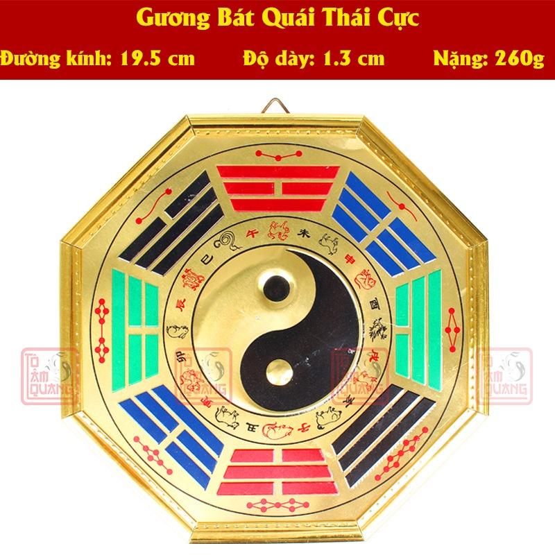 Gương bát quái phẳng âm dương thái cực - hóa giải sát khí - trấn trạch mang lại bình an - TÔ TÂM QUANG