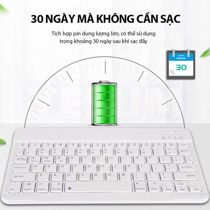 BÀN phím không dây,bàn phím bluetooth mini hp 10 inch kết nối 4.0 2.4Ghz cho laptop, máy tính, điện thoại