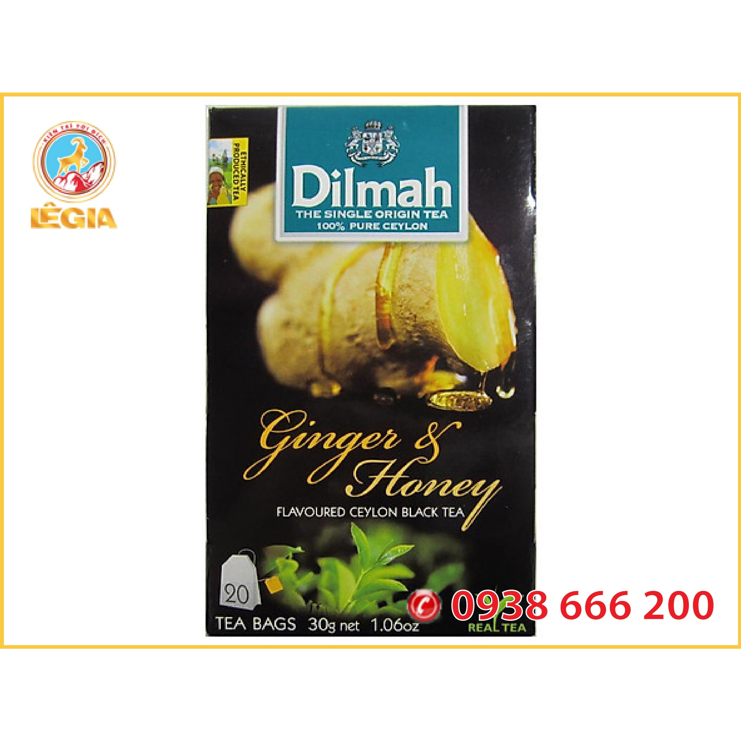 TRÀ DILMAH TÚI LỌC GỪNG - MẬT ONG 