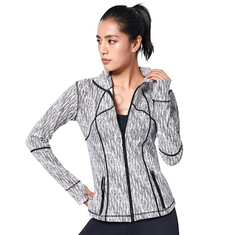 Áo Khoác Nữ Tay Dài Khóa Kéo Thời Trang Thể Thao