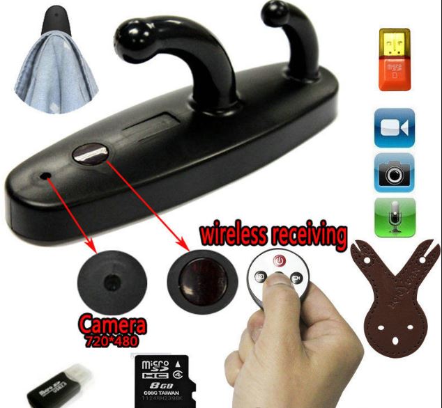 Móc quần áo - Camera móc áo mini hidden 1080p - Camera giám sát phát hiện chuyển động - Camera móc quần áo