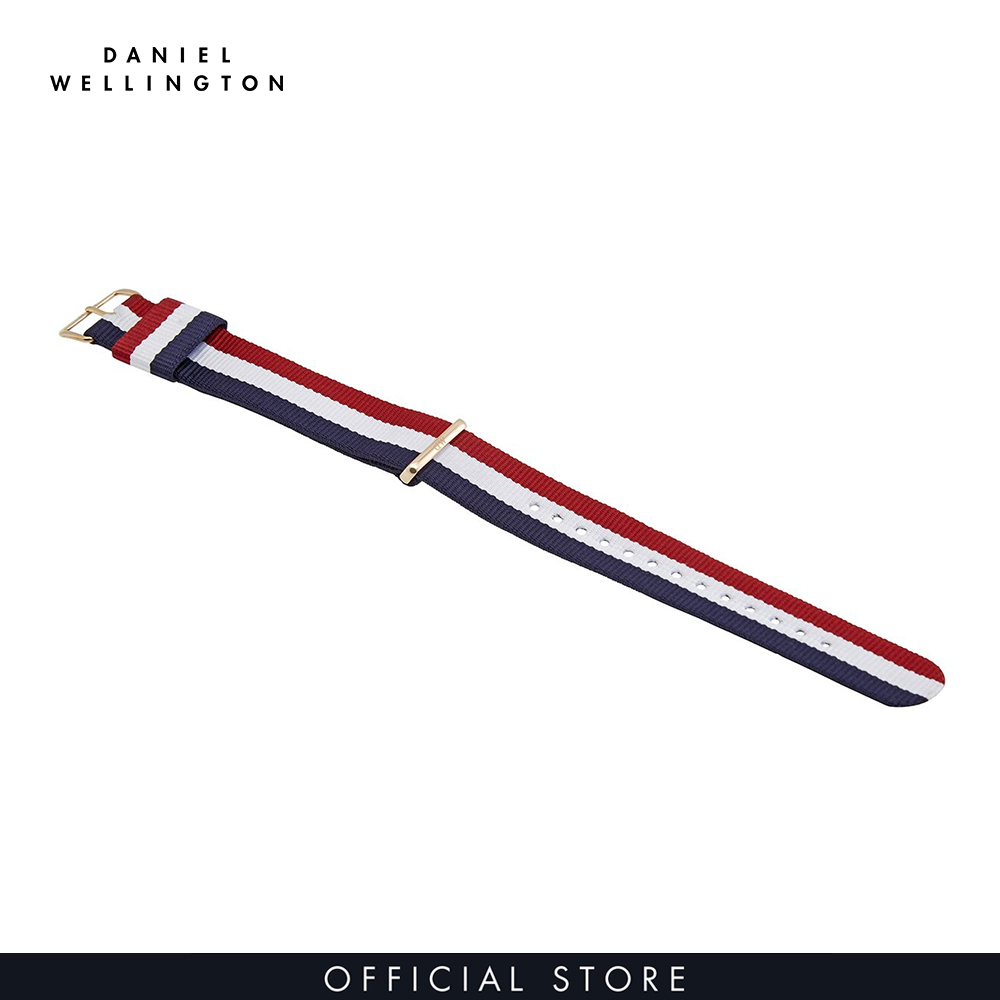 Dây vải nato đồng hồ Daniel Wellington 20mm khóa màu vàng hồng - Cho đồng hồ Classic 40mm - DW00200003