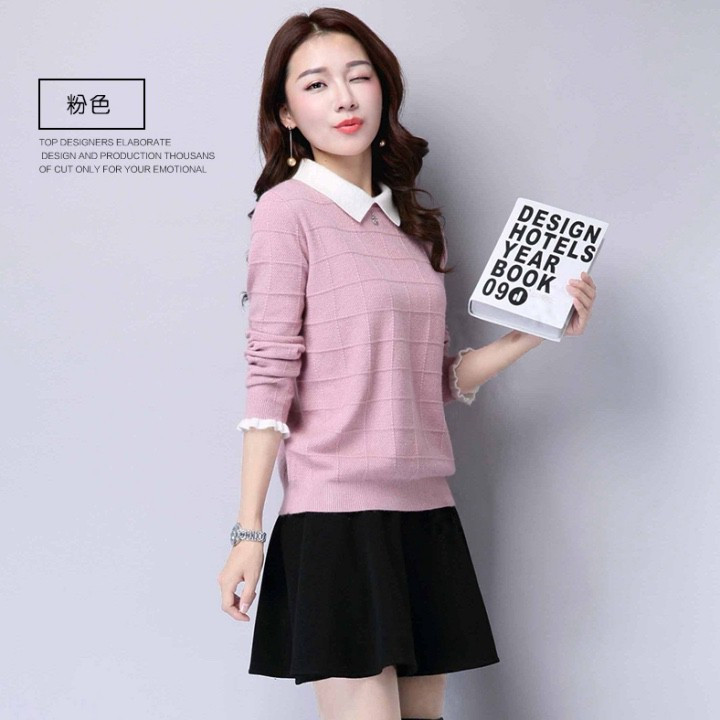 ÁO LEN HAZOLE CỔ BẺ HÀNG NHẬP LEN MỊN ĐẸP 01336 5