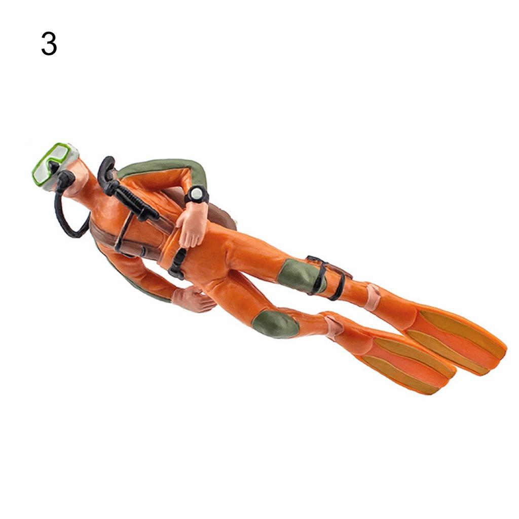 4 Styles Diving Figure Aquarium Toy Diver Figure Wide Application for Kids