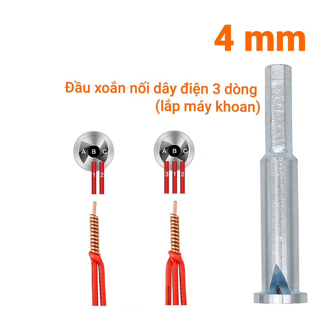 Đầu xoắn nối dây điện 4mm 3 dòng GT280