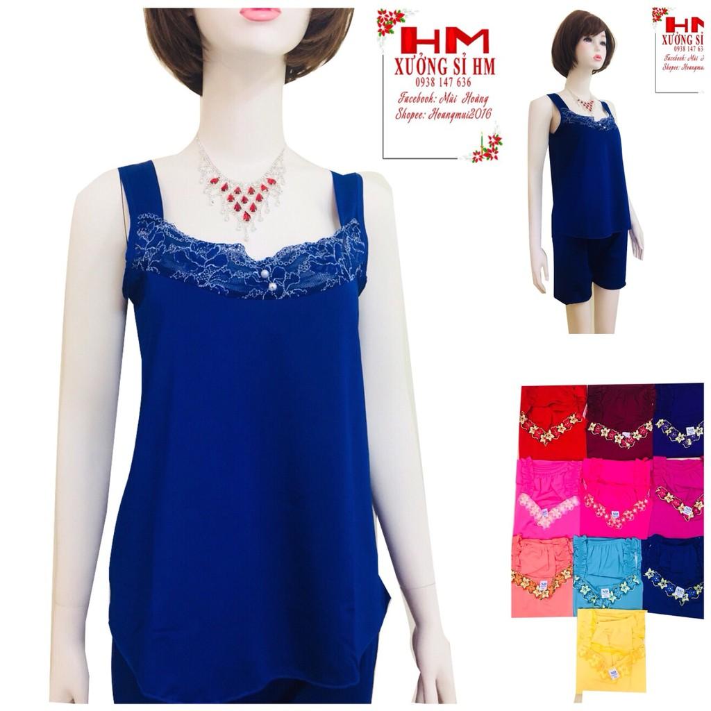 SỈ RI 5 BỘ THUN LẠNH CỔ ĐÍNH HẠT ĐỦ MÀU HÌNH THẬT