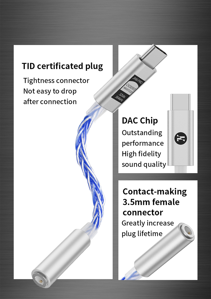 [NC] JCALLY JM6 PRO Bộ giải mã với Chip Dac CX31993 | Hàng chính hãng | Cáp chuyển đổi âm thanh | Dongle Dac Amp | Hỗ trợ đàm thoại