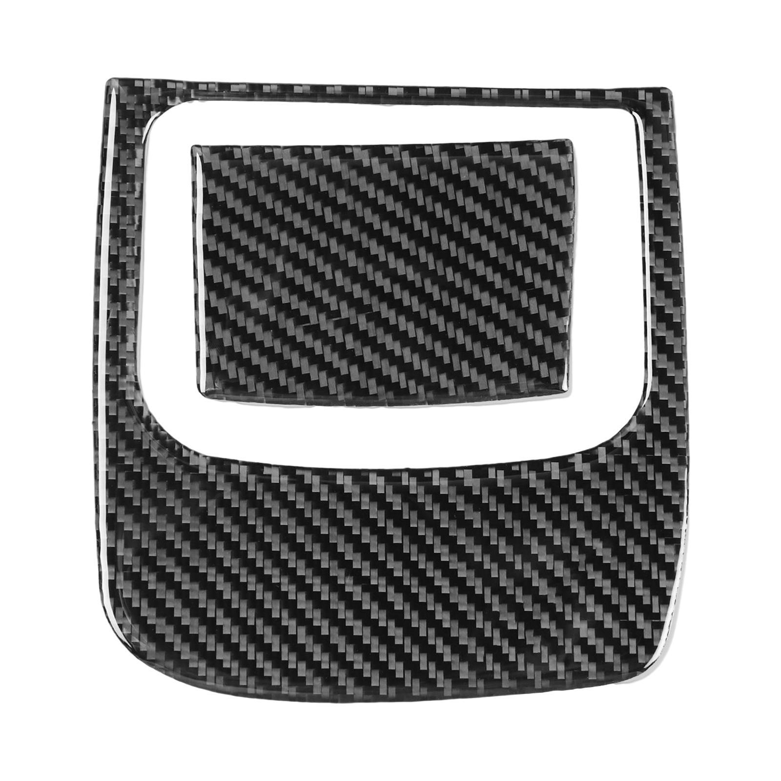 2x Car Rear Console Storage Panel Trim Cover Carbon Fiber Sticker for A90 Accessory Easy Installation