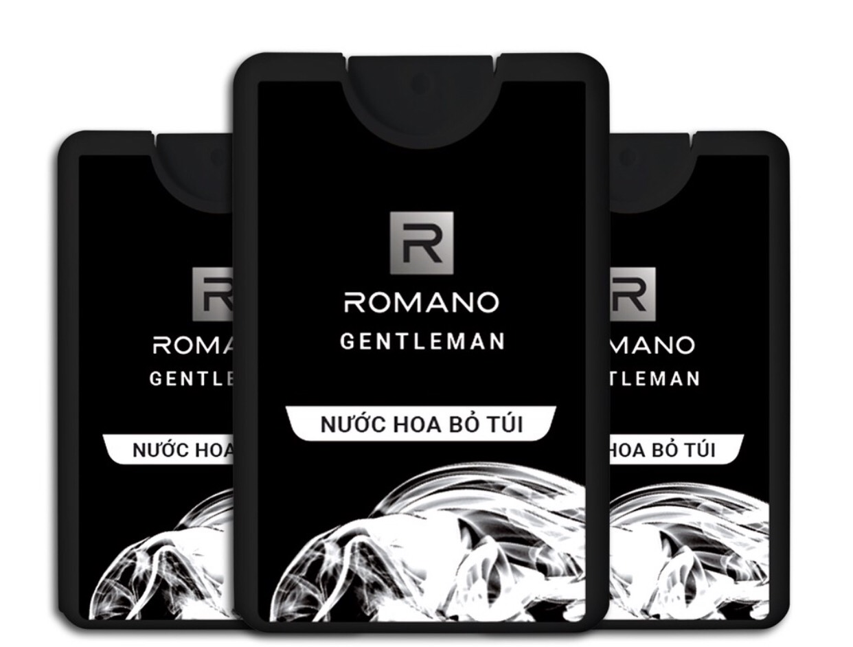 Combo 3 chai nước hoa bỏ túi Romano Gentleman 18ml*3