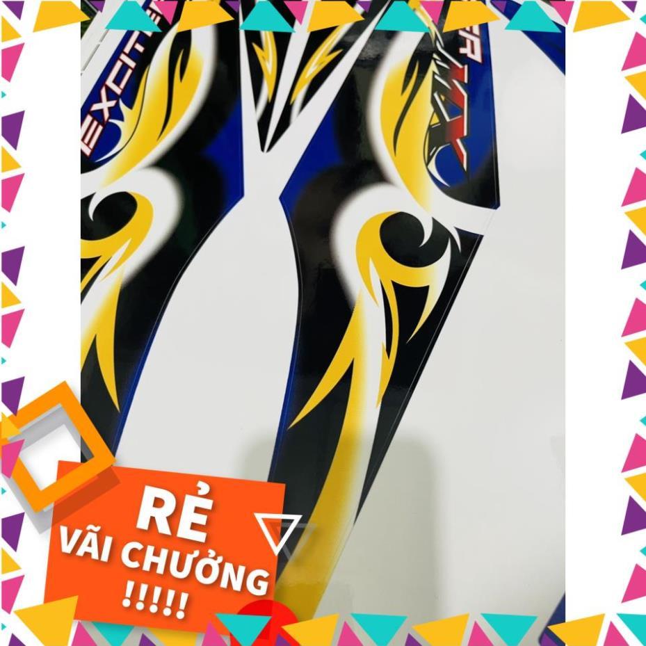 Tem Rời Exciter 2009 Mẫu MX Xanh Vàng