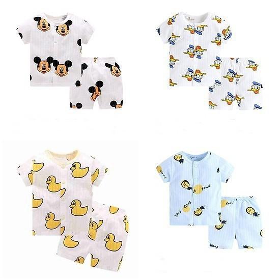 Set 5 Bộ Cotton Giấy Cho Bé Mùa Hè 0-15 Tháng