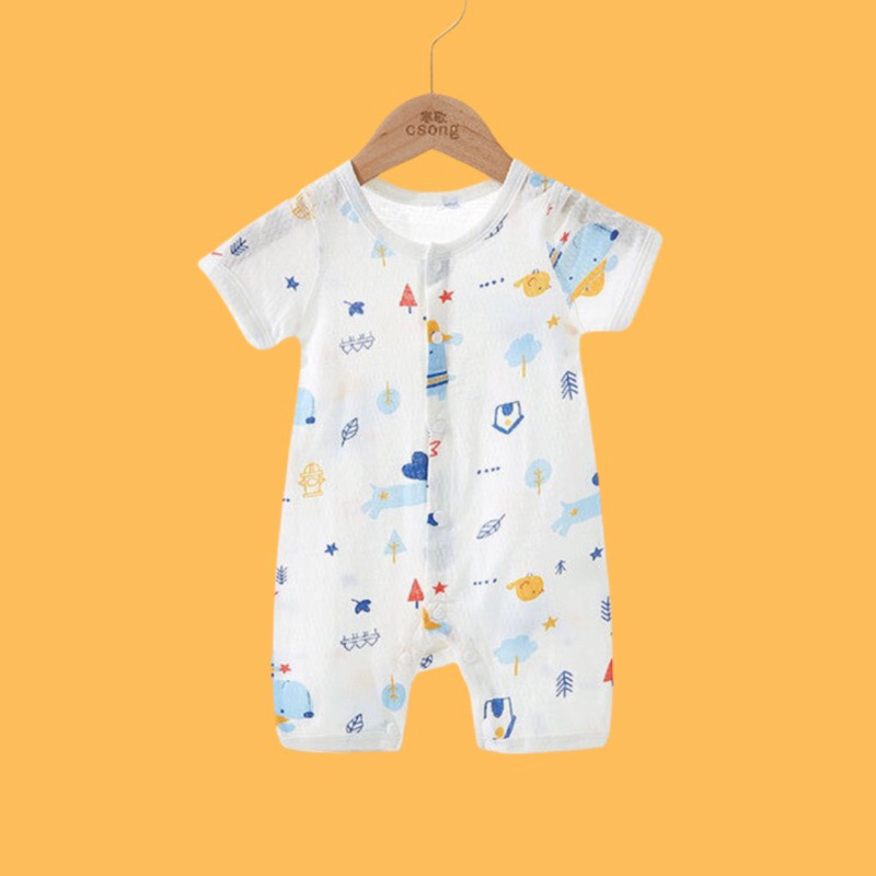 [ẢNH THẬT] Bodysuit, quần áo liền thân Quảng Châu cao cấp cho trẻ sơ sinh chất liệu sợi bông mềm mại thoáng khí mùa hè