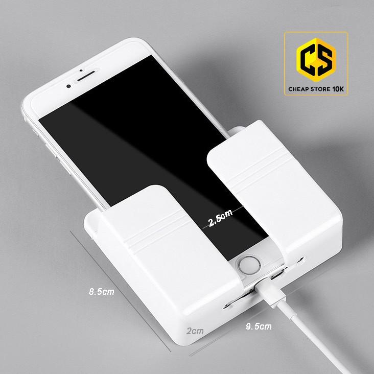 Giá dính tường để điện thoại, remote điều khiển, đế sạc điện thoại dính tường