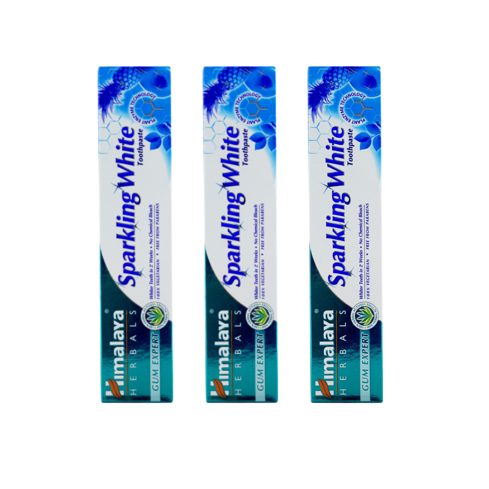 Combo 3 tuýp kem đánh răng trắng sáng - Himalaya Sparkling White Toothpaste 100g