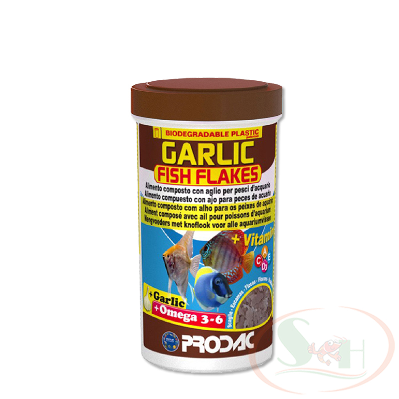 Thức Ăn Cá Prodac Garlic Fish Flakes Bổ Sung Tỏi