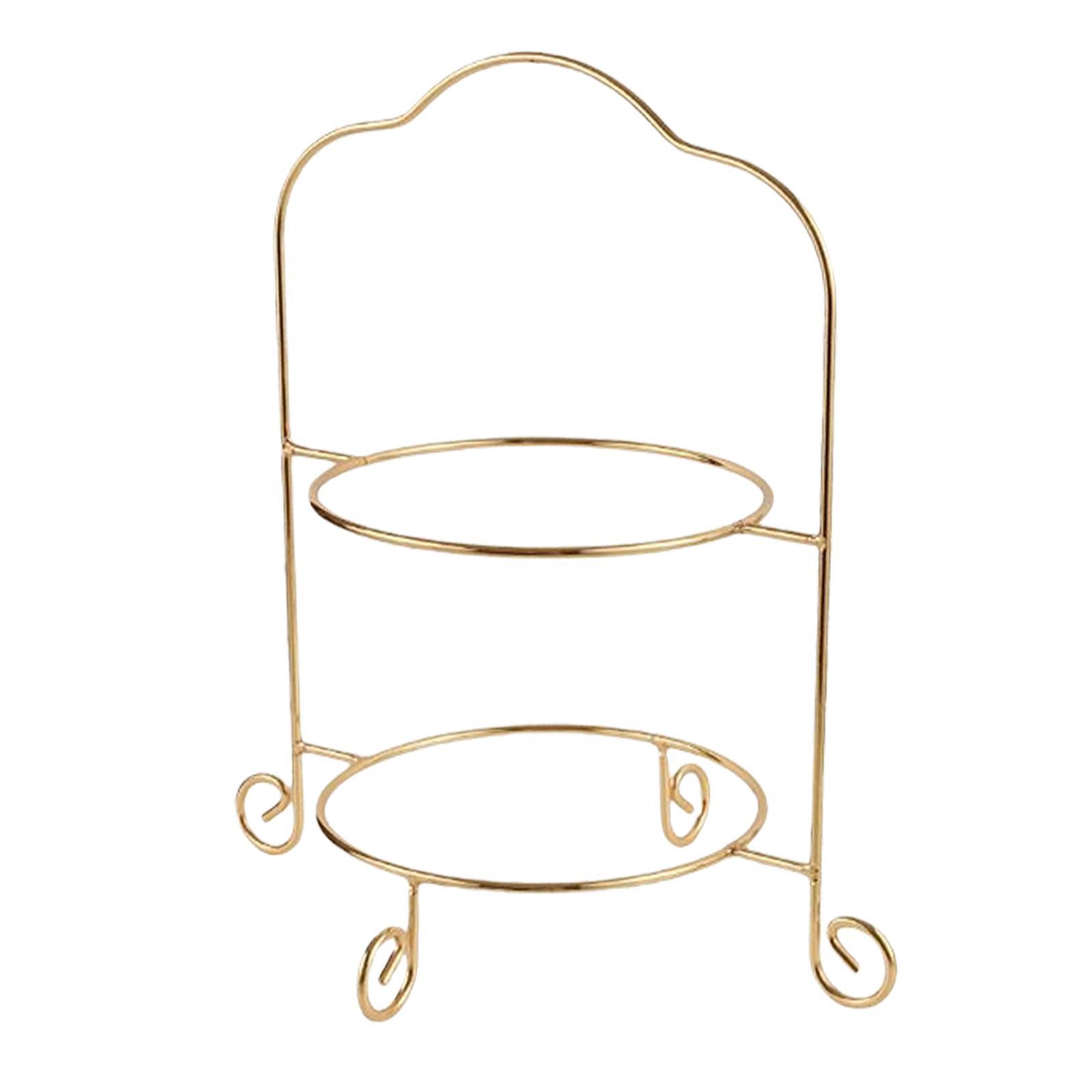 2 Tier Dessert Pastry Plate Rack Cookie Display Platter Scene Props Easy Access to Food for Birthday Parties Baby Showers