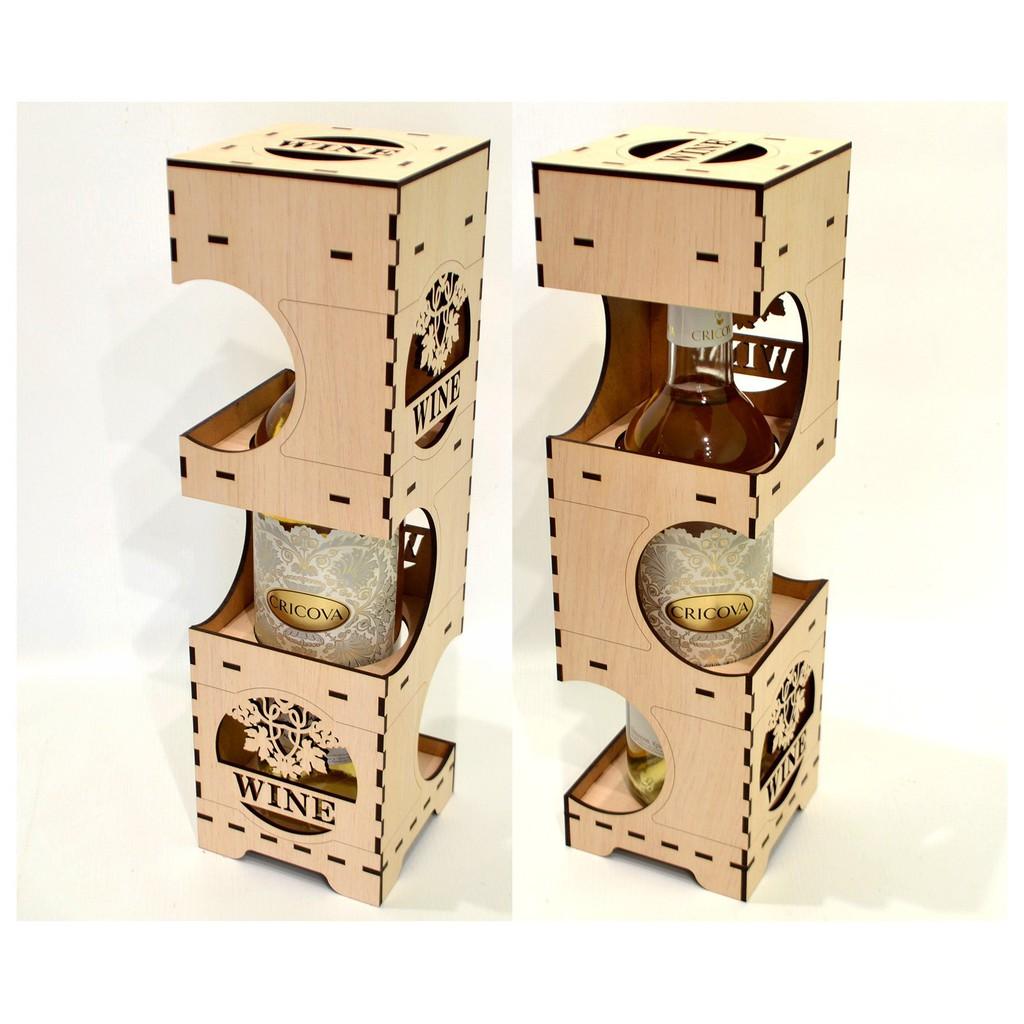 Hộp đựng chai trang trí J22