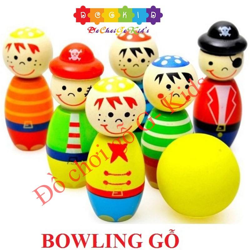 Đồ chơi Bowling bằng gỗ vui nhộn an toàn cho bé