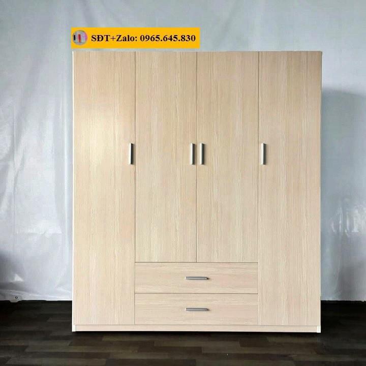 Tủ Nhựa Đài Loan 4 Cánh Màu Gỗ Sồi 691