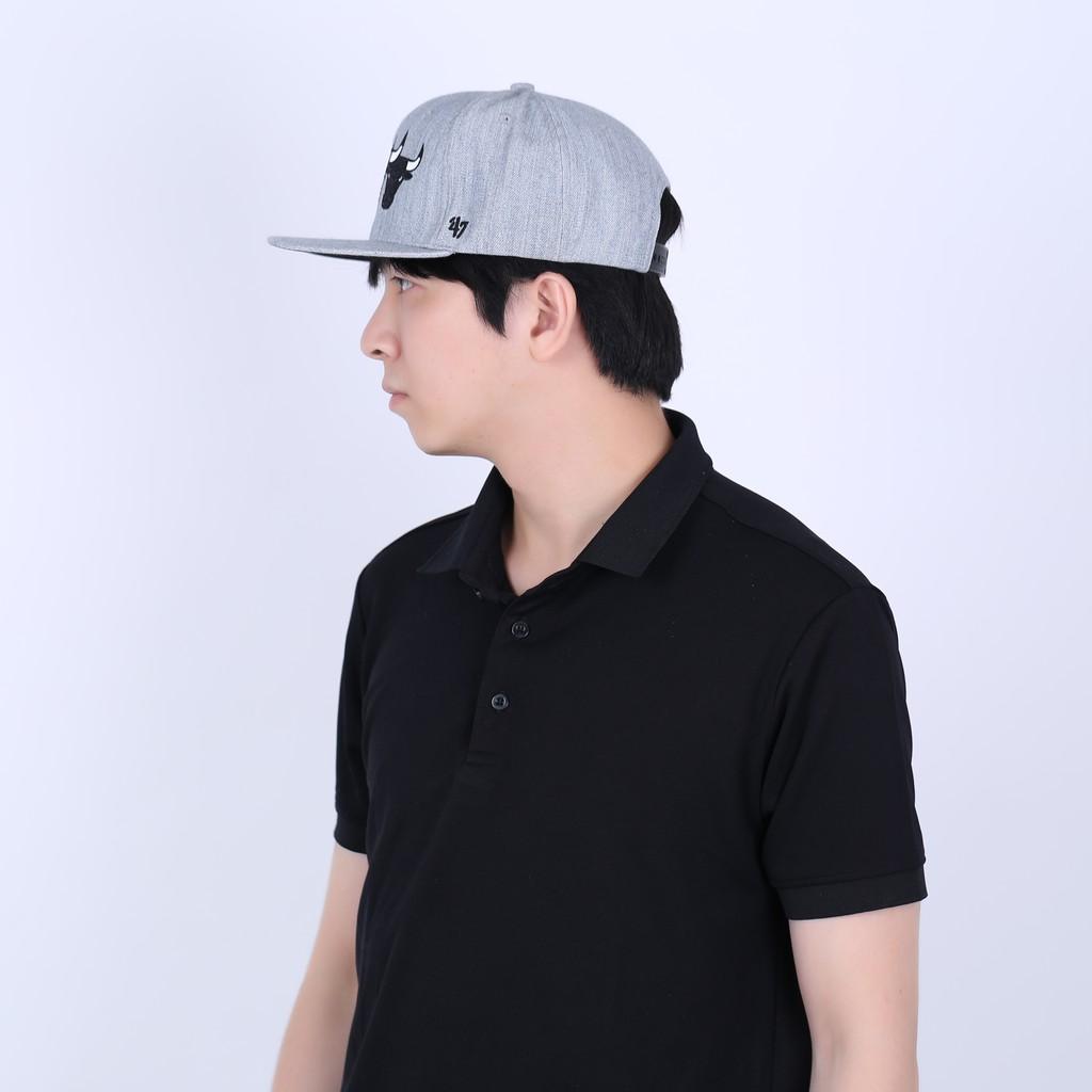 Mũ nón lưỡi trai vành ngang snapback logo 3 bulls màu xám nam nữ VN