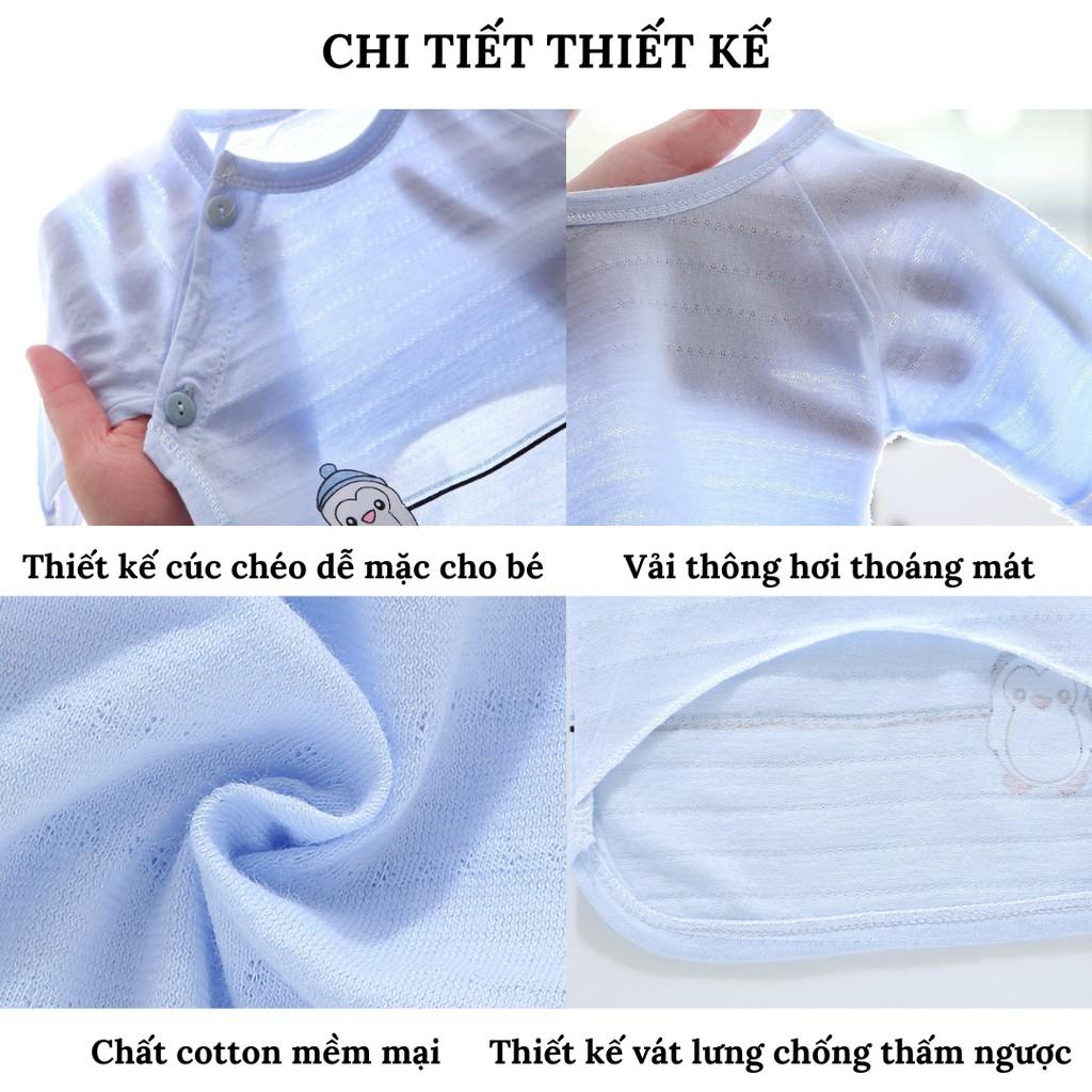 Áo sơ sinh bé gái bé trai dài tay cotton 100% mềm mại đa năng 3 IN 1 Sammy Kids