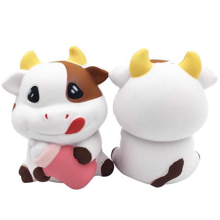 Squishy Lớn JUMBO Hình bò sữa ôm bình sữa Đồ Chơi Xốp Giảm Stress Hình mềm mịn dễ Thương đàn hồi Cho Bé