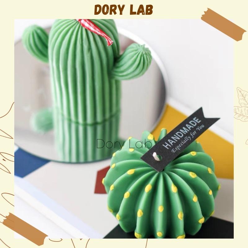 Nến Thơm Cây Xương Rồng Tròn Xinh Xắn, Phụ Kiện Decor - Dory Lab
