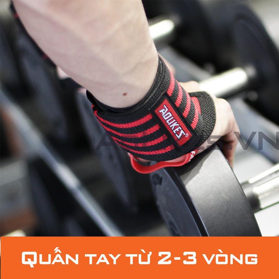 Băng quấn cổ tay tập Gym, Băng cổ tay Aolikes 1539 bản 4 bản to sọc dài magic
