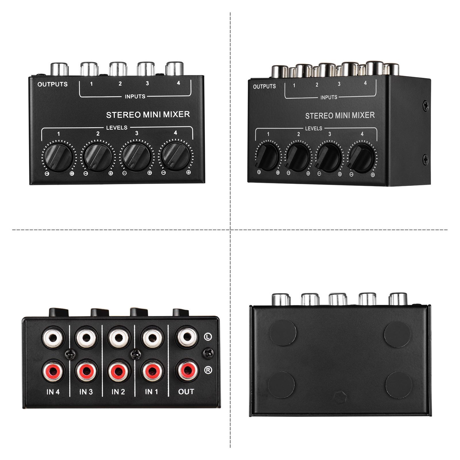 Mini Audio Mixer Portable Passive Mixer for Live and Studio CD Player Tablet