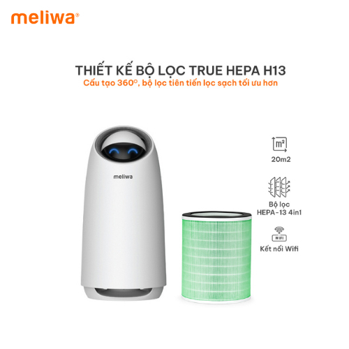 Lõi lọc không khí meliwa FM20 HEPA 13 4 Lớp lọc bụi, Kháng khuẩn &amp; Khử mùi thương hiệu Singapore| Hàng chính hãng