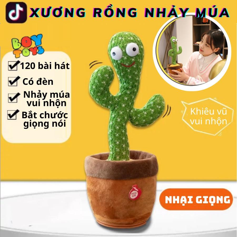 Đồ chơi xương rồng khiêu vũ nhảy múa bắt chước, nhại lại tiếng nói, có nhạc sôi động